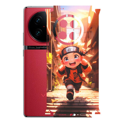VIVO Z/V/X/T/U/S Series Phone Skins (All Models) - Naruto Cute Toon Running - Matte Finish (M-04) Vivo X90 Pro