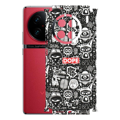 VIVO Z/V/X/T/U/S Series Phone Skins (All Models) - Dope Stay Classy Black Doodles - Matte Finish (M-126) Vivo X90 Pro