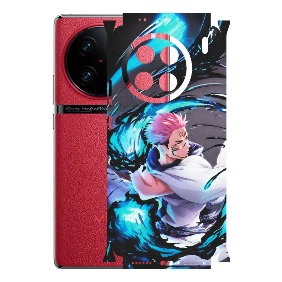 VIVO Z/V/X/T/U/S Series Phone Skins (All Models) - New Jujutsu Kaisen Grey Blue Anime - Matte Finish (M-127) Vivo X90 Pro