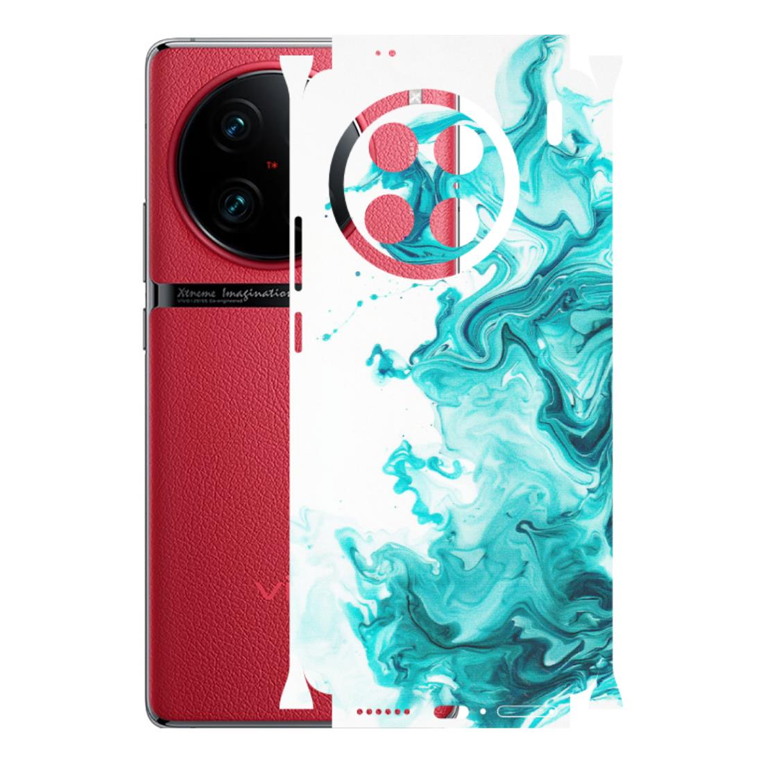 VIVO Z/V/X/T/U/S Series Phone Skins (All Models) - Sky Blue Abstract Colour - Matte Finish (M-146) Vivo X90 Pro