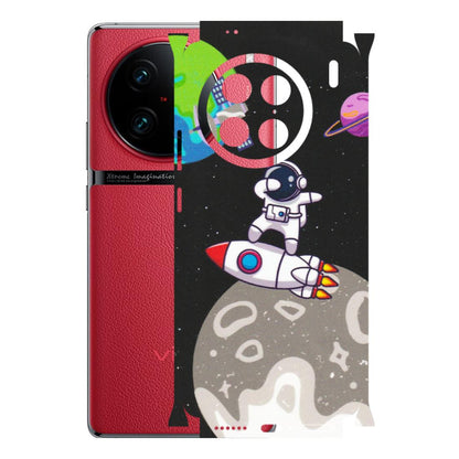 VIVO Z/V/X/T/U/S Series Phone Skins (All Models) - Astronaut Vibing Toon Running - Matte Finish (M-39) Vivo X90 Pro
