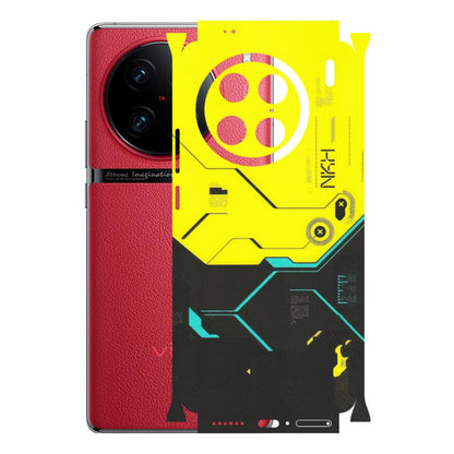 VIVO Z/V/X/T/U/S Series Phone Skins (All Models) - Black Yellow Technica - Matte Finish (M-53) Vivo X90 Pro