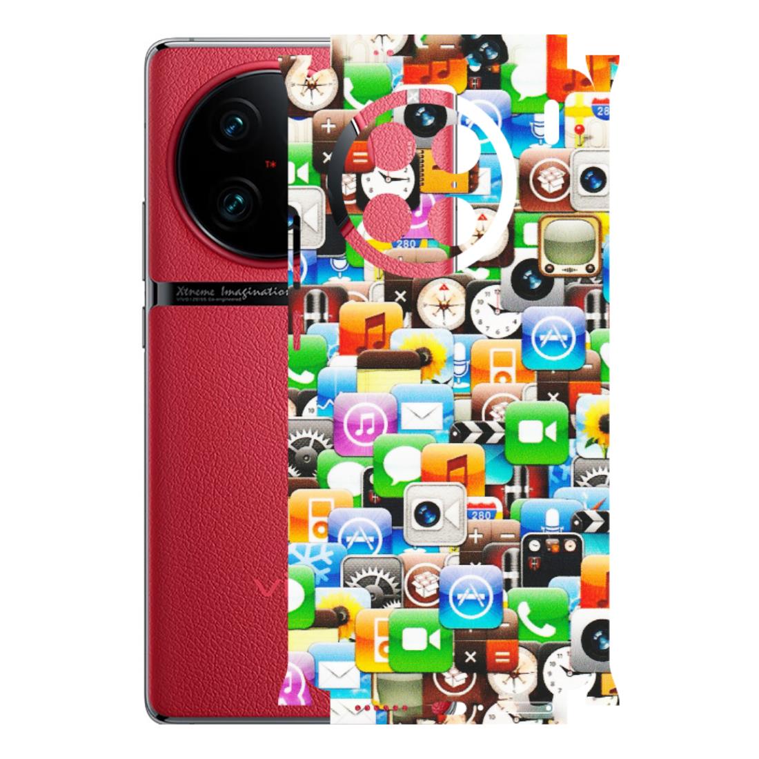 VIVO Z/V/X/T/U/S Series Phone Skins (All Models) - All Apple Icons - Matte Finish (M-93) Vivo X90 Pro