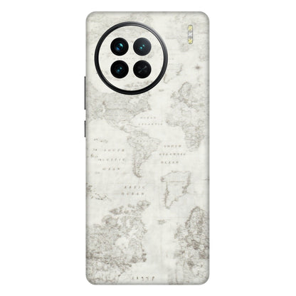 VIVO Z/V/X/T/U/S Series Phone Skins (All Models) - World Travel Map - Transparent Finish (T-04) Vivo X90