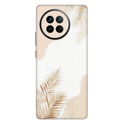 VIVO Z/V/X/T/U/S Series Phone Skins (All Models) - Gold Petals Abstract - Transparent Finish (T-08) Vivo X90
