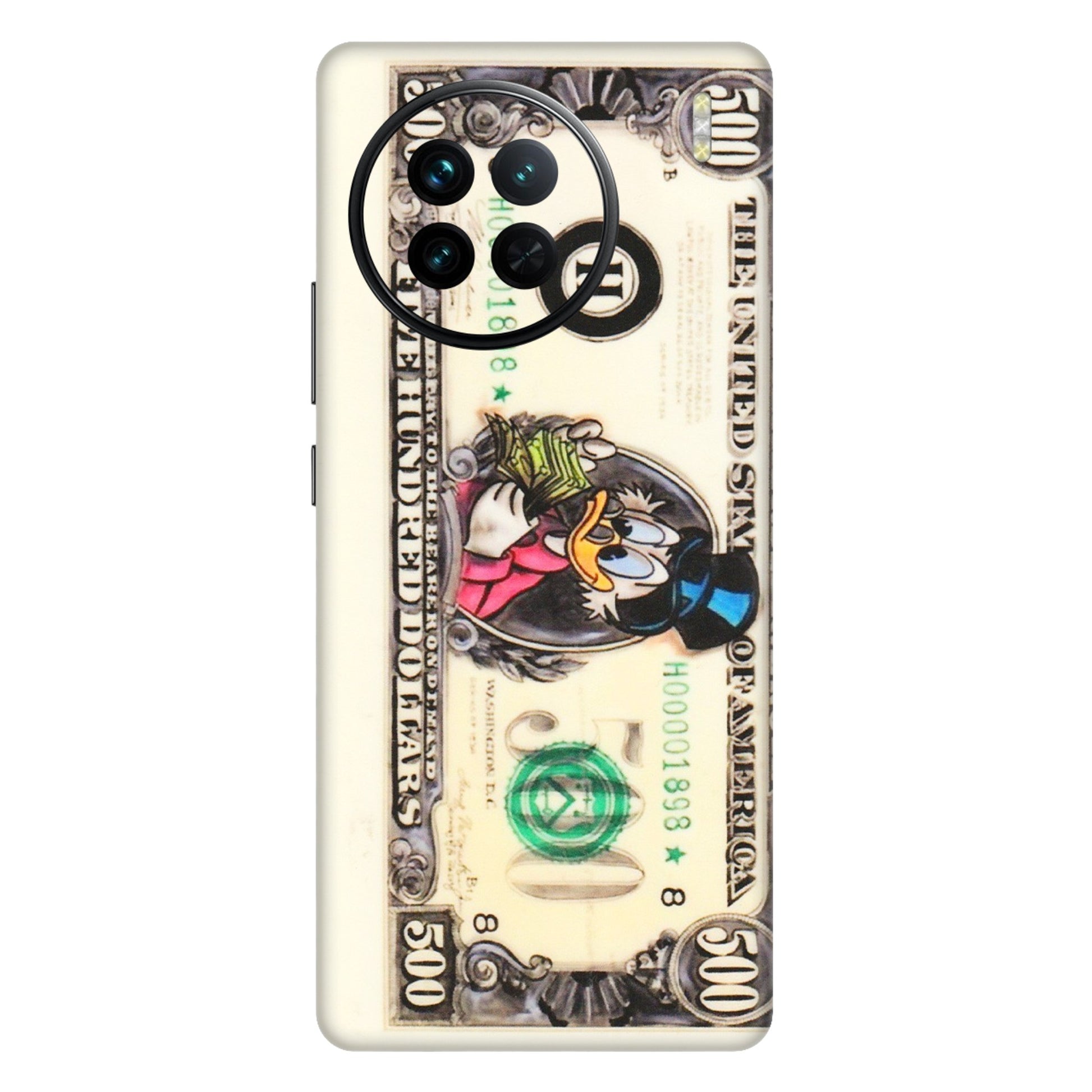 VIVO Z/V/X/T/U/S Series Phone Skins (All Models) - Five Hundred Dollar Duck - Transparent Finish (T-15) Vivo X90