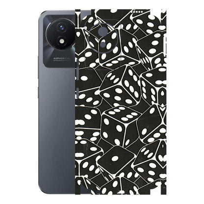 VIVO Y Series Phone Skins (All Models) - Big Black Dices - 3D Embossed Finish (L-106) Vivo Y02T
