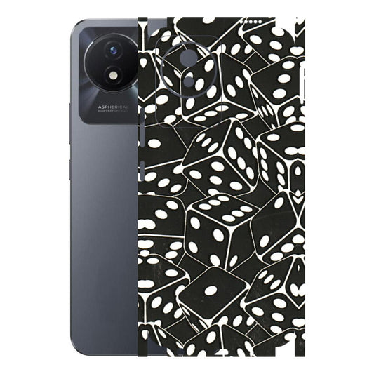VIVO Y Series Phone Skins (All Models) - Big Black Dices - 3D Embossed Finish (L-106) Vivo Y02T