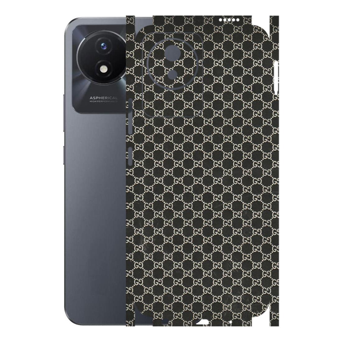 VIVO Y Series Phone Skins (All Models) - Black G Print - 3D Embossed Finish (L-109) Vivo Y02T