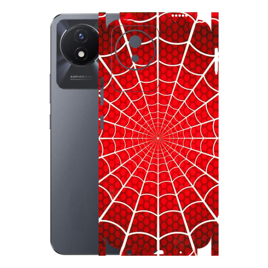 VIVO Y Series Phone Skins (All Models) - Classic Spidey Web - 3D Embossed Finish (L-115) Vivo Y02T