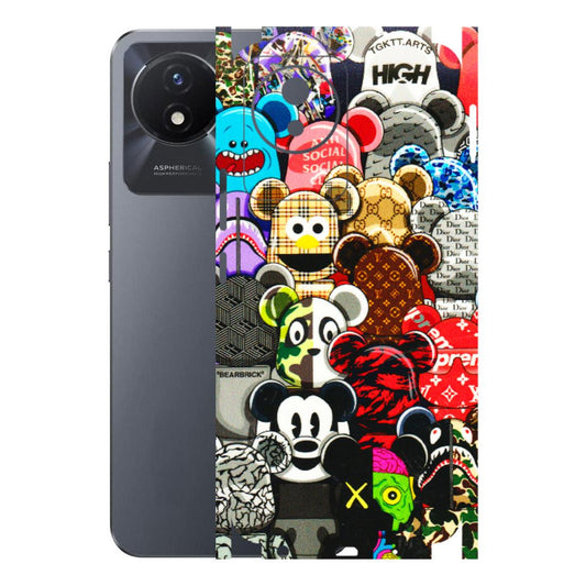 VIVO Y Series Phone Skins (All Models) - More Mickey Mouses - 3D Embossed Finish (L-118) Vivo Y02T
