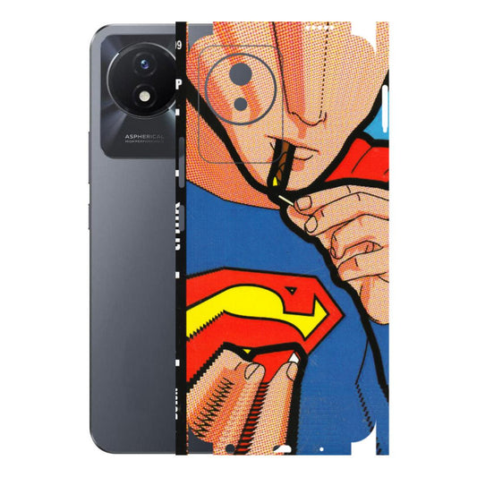 VIVO Y Series Phone Skins (All Models) - Superman Sutta - 3D Embossed Finish (L-130) Vivo Y02T