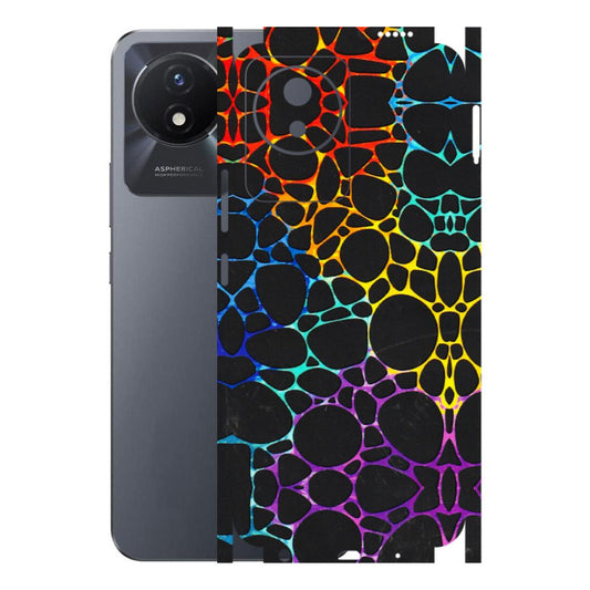 VIVO Y Series Phone Skins (All Models) - Abstract Art MultiColour - 3D Embossed Finish (L-133) Vivo Y02T