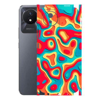 VIVO Y Series Phone Skins (All Models) - Abstract Swirl - 3D Embossed Finish (L-150) Vivo Y02T