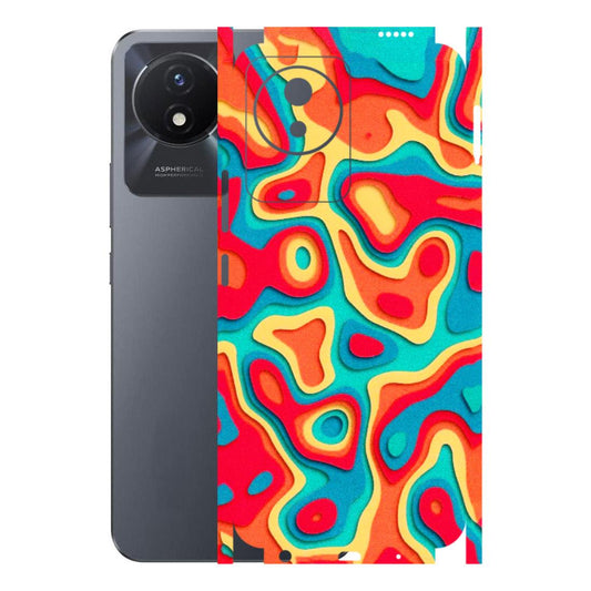 VIVO Y Series Phone Skins (All Models) - Abstract Swirl - 3D Embossed Finish (L-150) Vivo Y02T