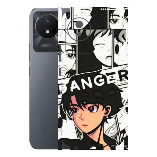VIVO Y Series Phone Skins (All Models) - Danger Anime - 3D Embossed Finish (L-155) Vivo Y02T