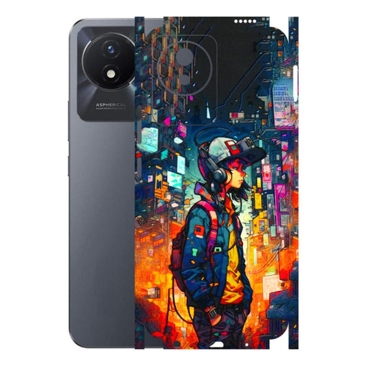VIVO Y Series Phone Skins (All Models) - Street Anime Guy - 3D Embossed Finish (L-158) Vivo Y02T