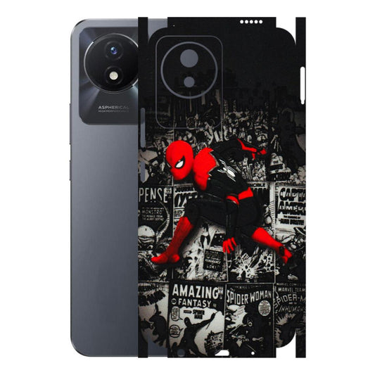 VIVO Y Series Phone Skins (All Models) - SpiderMan New - 3D Embossed Finish (L-162) Vivo Y02T