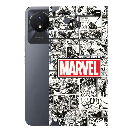 VIVO Y Series Phone Skins (All Models) - Marvel Comic - 3D Embossed Finish (L-171) Vivo Y02T