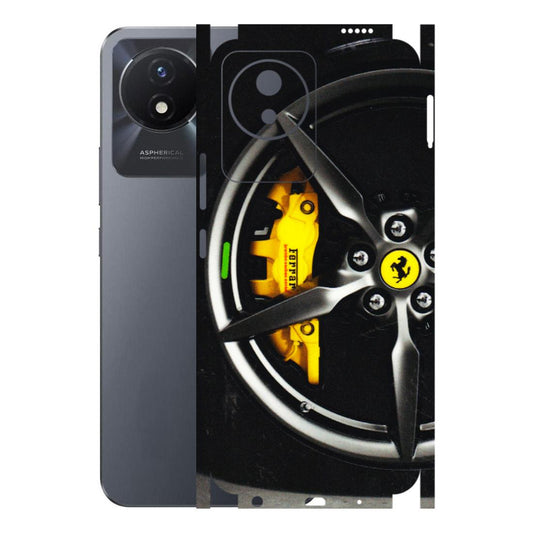 VIVO Y Series Phone Skins (All Models) - Ferrari Wheel Alloy - 3D Embossed Finish (L-173) Vivo Y02T