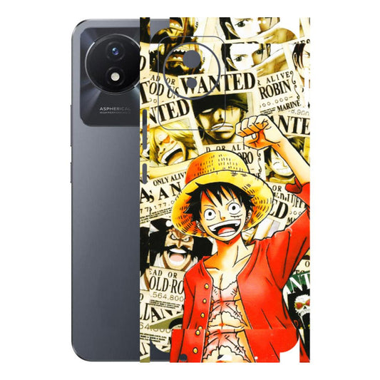 VIVO Y Series Phone Skins (All Models) - Luffy Anime - 3D Embossed Finish (L-177) Vivo Y02T