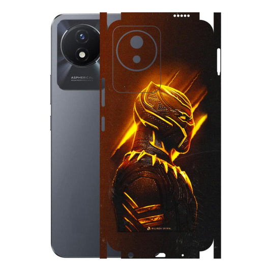 VIVO Y Series Phone Skins (All Models) - Gold Black Panther - 3D Embossed Finish (L-181) Vivo Y02T