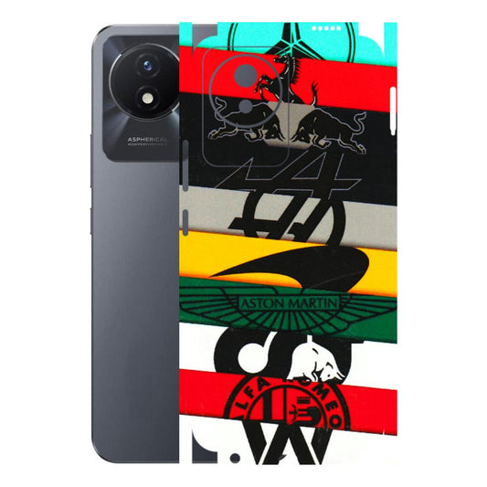 VIVO Y Series Phone Skins (All Models) - Multi Designer Brands - 3D Embossed Finish (L-187) Vivo Y02T