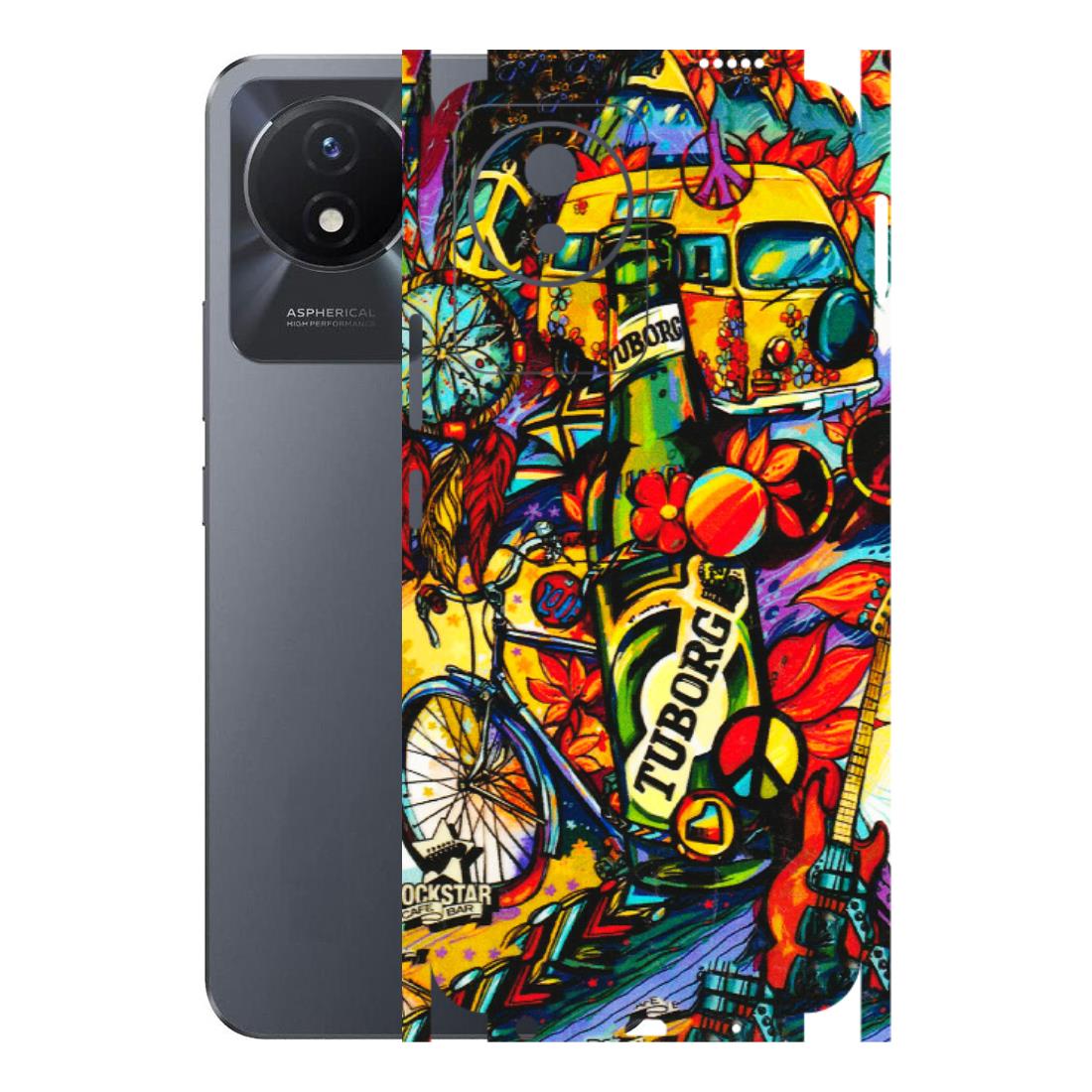VIVO Y Series Phone Skins (All Models) - Cool Beer Bottle - 3D Embossed Finish (L-193) Vivo Y02T