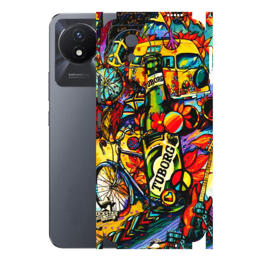 VIVO Y Series Phone Skins (All Models) - Cool Beer Bottle - 3D Embossed Finish (L-193) Vivo Y02T