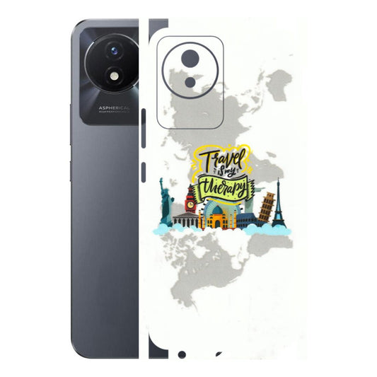 VIVO Y Series Phone Skins (All Models) - Travel Therapy - 3D Embossed Finish (L-199) Vivo Y02T
