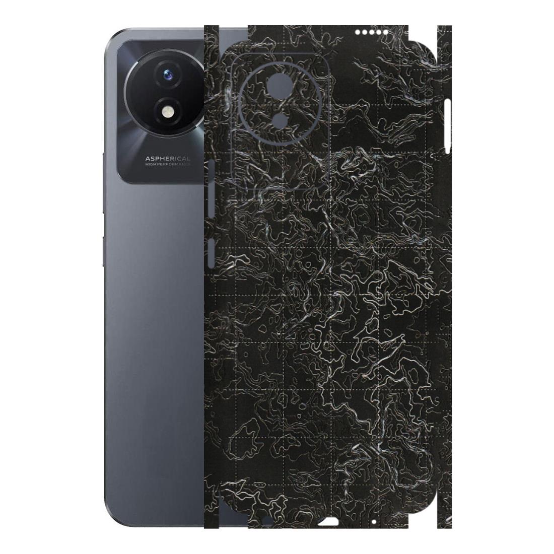 VIVO Y Series Phone Skins (All Models) - Black map Texture - 3D Embossed Finish (L-201) Vivo Y02T