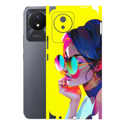 VIVO Y Series Phone Skins (All Models) - Bold Stylish Girl - 3D Embossed Finish (L-222) Vivo Y02T