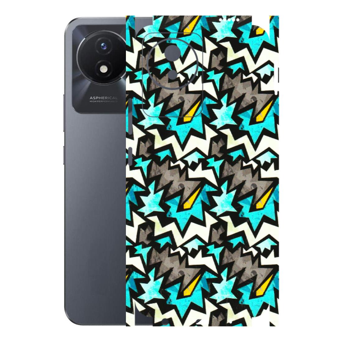 VIVO Y Series Phone Skins (All Models) - Funky Zig Zag - 3D Embossed Finish (L-223) Vivo Y02T