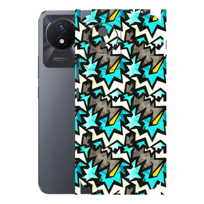 VIVO Y Series Phone Skins (All Models) - Funky Zig Zag - 3D Embossed Finish (L-223) Vivo Y02T