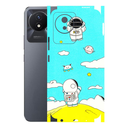VIVO Y Series Phone Skins (All Models) - Blue Skies Astro Float - 3D Embossed Finish (L-230) Vivo Y02T