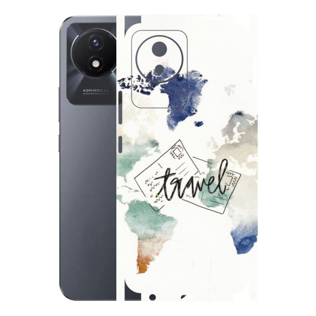 VIVO Y Series Phone Skins (All Models) - Travel The World - 3D Embossed Finish (L-232) Vivo Y02T