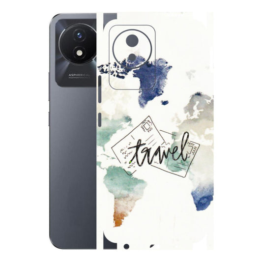 VIVO Y Series Phone Skins (All Models) - Travel The World - 3D Embossed Finish (L-232) Vivo Y02T