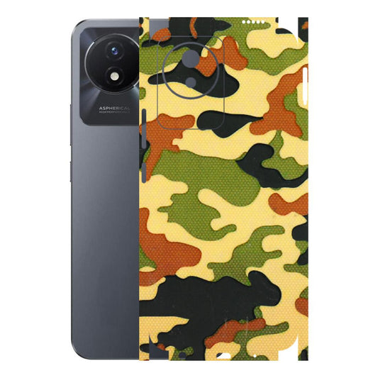 VIVO Y Series Phone Skins (All Models) - Indian Military - 3D Embossed Finish (L-234) Vivo Y02T
