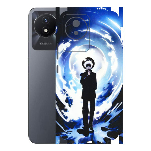 VIVO Y Series Phone Skins (All Models) - Satoru Gojo Dark Blue - 3D Embossed Finish (L-235) Vivo Y02T