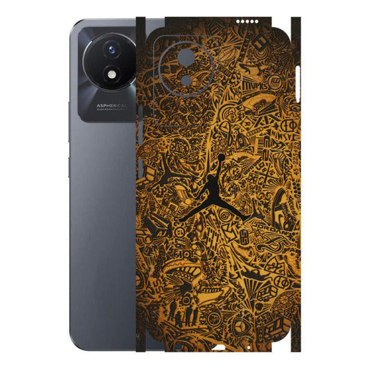 VIVO Y Series Phone Skins (All Models) - Premium Gold Basketball Player - 3D Embossed Finish (L-236) Vivo Y02T