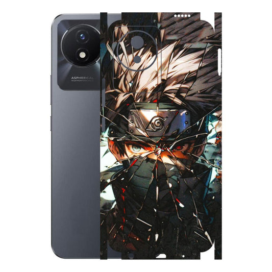 VIVO Y Series Phone Skins (All Models) - Kakashi Shattered Glass Effect - 3D Embossed Finish (L-237) Vivo Y02T