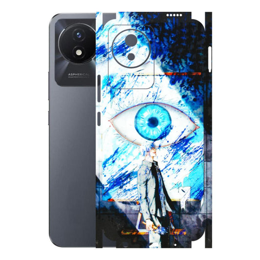 VIVO Y Series Phone Skins (All Models) - Gojo Satoru evil eye - 3D Embossed Finish (L-239) Vivo Y02T