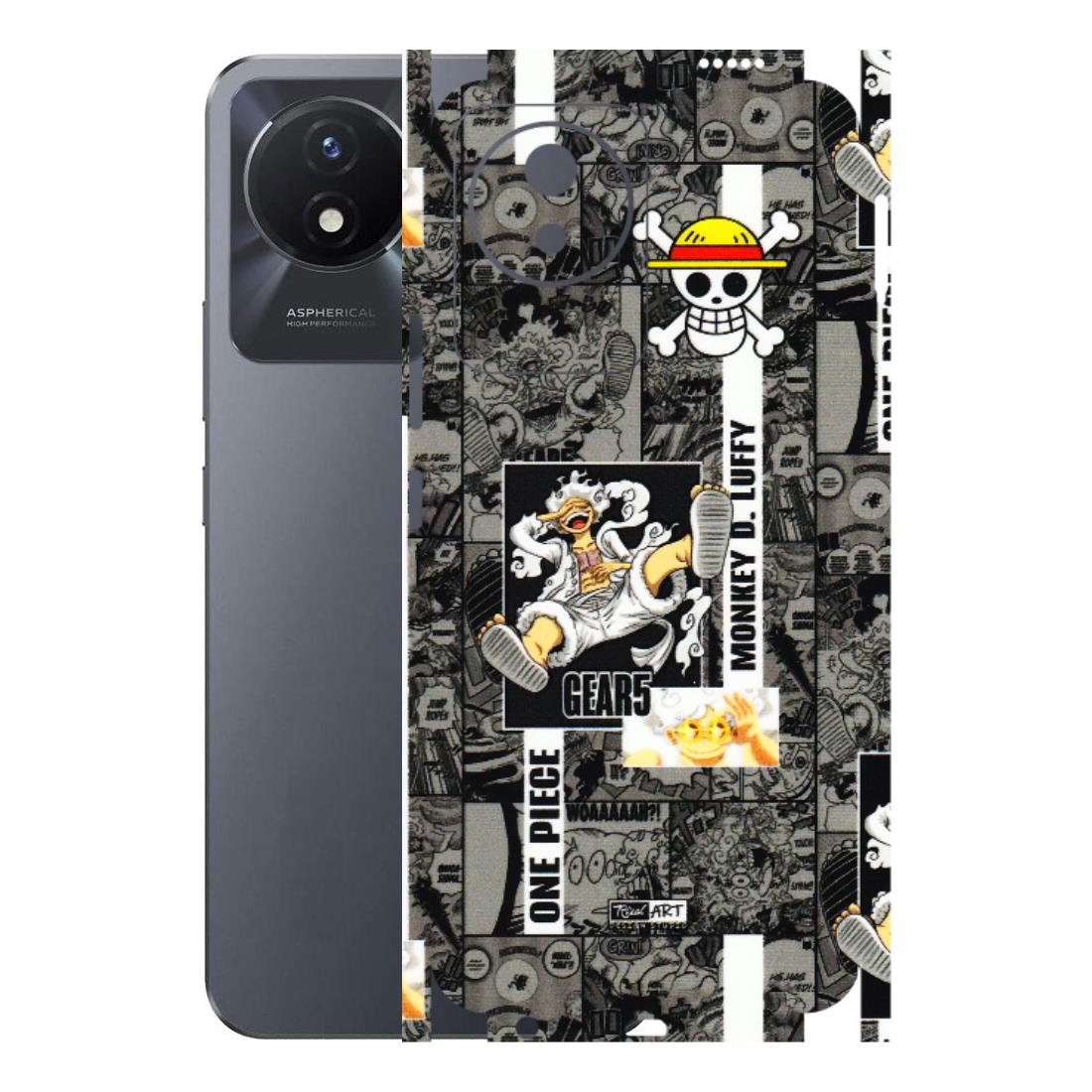 VIVO Y Series Phone Skins (All Models) - Cuffy Anime MonkeyCamic - 3D Embossed Finish (L-242) Vivo Y02T