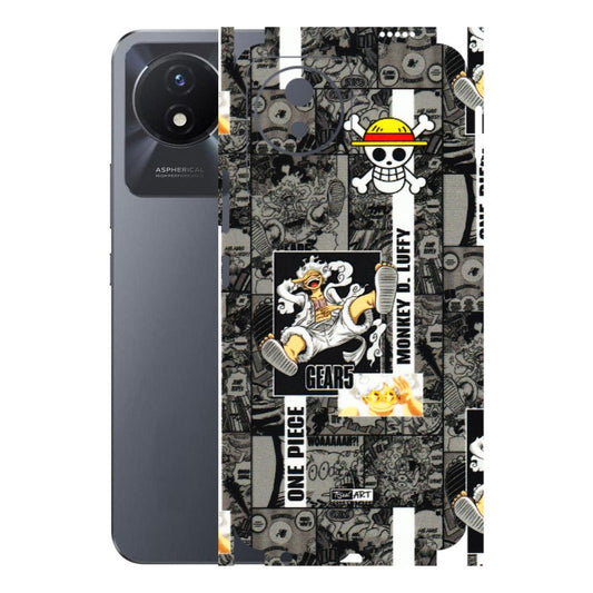VIVO Y Series Phone Skins (All Models) - Cuffy Anime MonkeyCamic - 3D Embossed Finish (L-242) Vivo Y02T