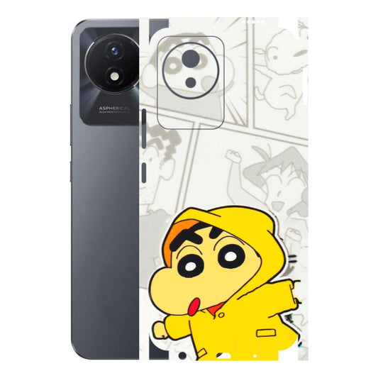 VIVO Y Series Phone Skins (All Models) - Yellow Shinchan Comic - 3D Embossed Finish (L-246) Vivo Y02T