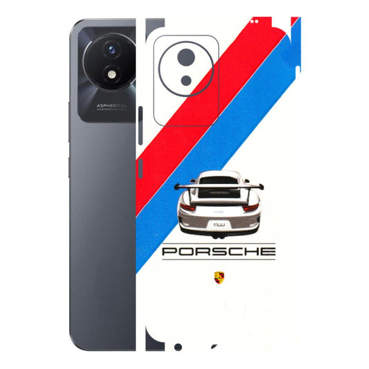 VIVO Y Series Phone Skins (All Models) - Porche Car Sober Logo - 3D Embossed Finish (L-248) Vivo Y02T