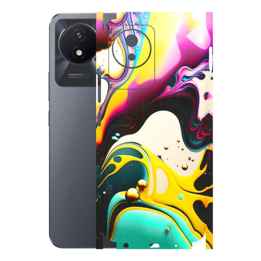 VIVO Y Series Phone Skins (All Models) - Multicolor Abstract pattern - 3D Embossed Finish (L-254) Vivo Y02T