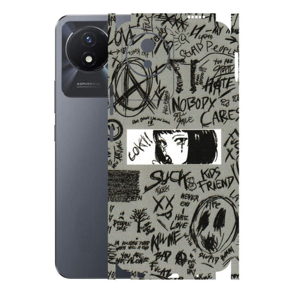 VIVO Y Series Phone Skins (All Models) - Never Have Love Anime - 3D Embossed Finish (L-260) Vivo Y02T