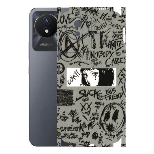 VIVO Y Series Phone Skins (All Models) - Never Have Love Anime - 3D Embossed Finish (L-260) Vivo Y02T