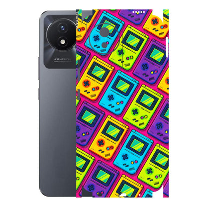 VIVO Y Series Phone Skins (All Models) - Gameboy Colourful - 3D Embossed Finish (L-266) Vivo Y02T